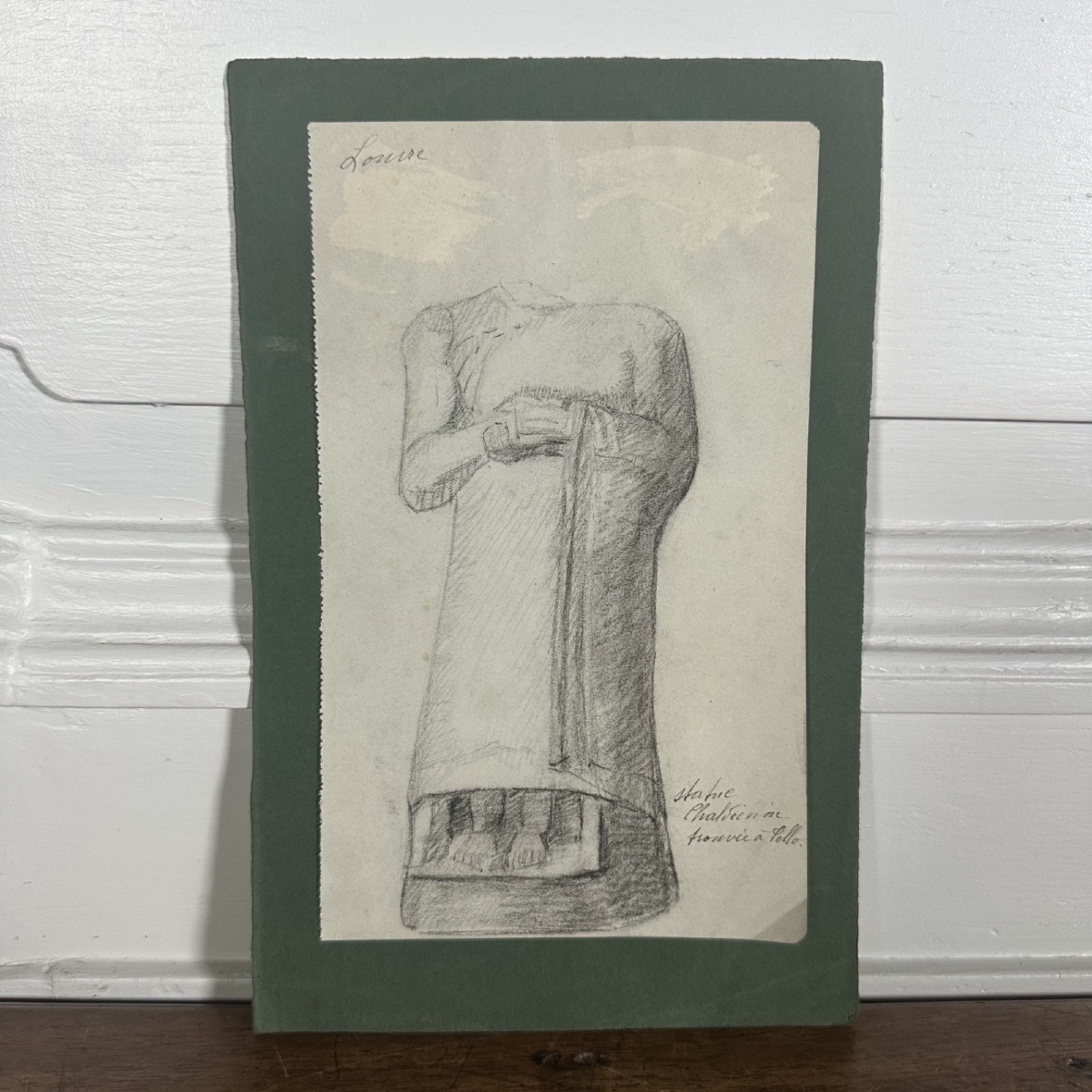Drawing Of Chaldean Statue Found At Tello By M. De Sarzec-photo-2