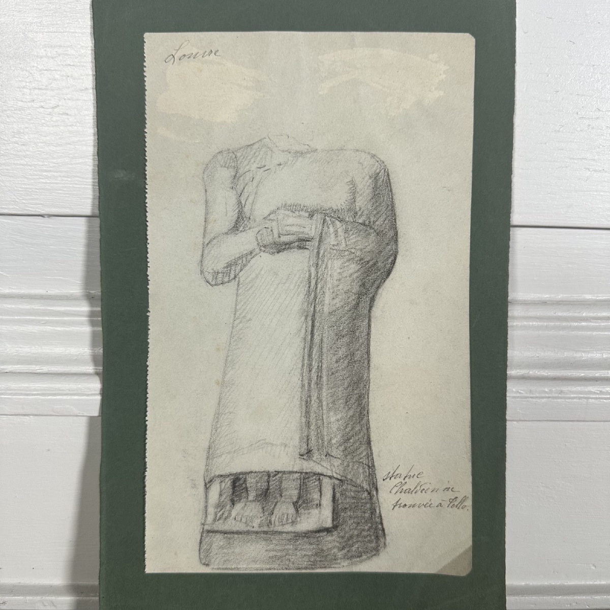 Drawing Of Chaldean Statue Found At Tello By M. De Sarzec