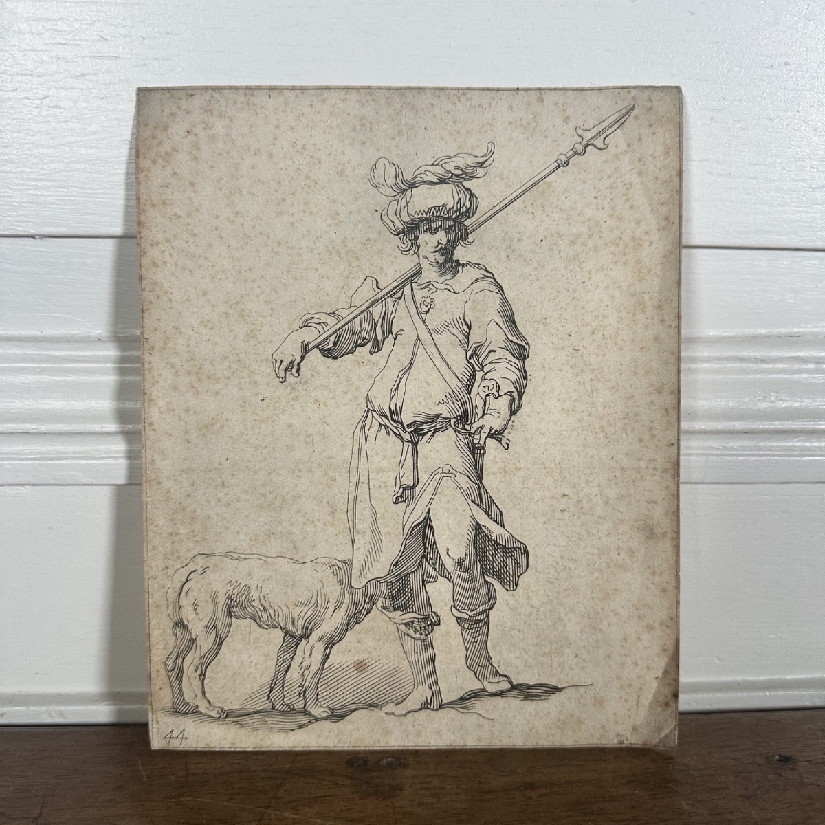 16th-century Engraving Of A Soldier By Abraham Bloemaert (1564-1651)-photo-2