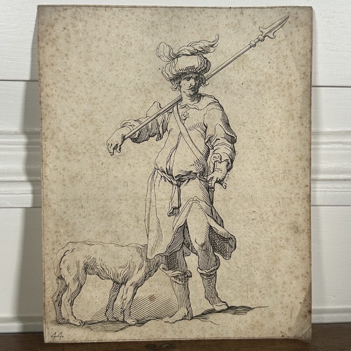 16th-century Engraving Of A Soldier By Abraham Bloemaert (1564-1651)-photo-3