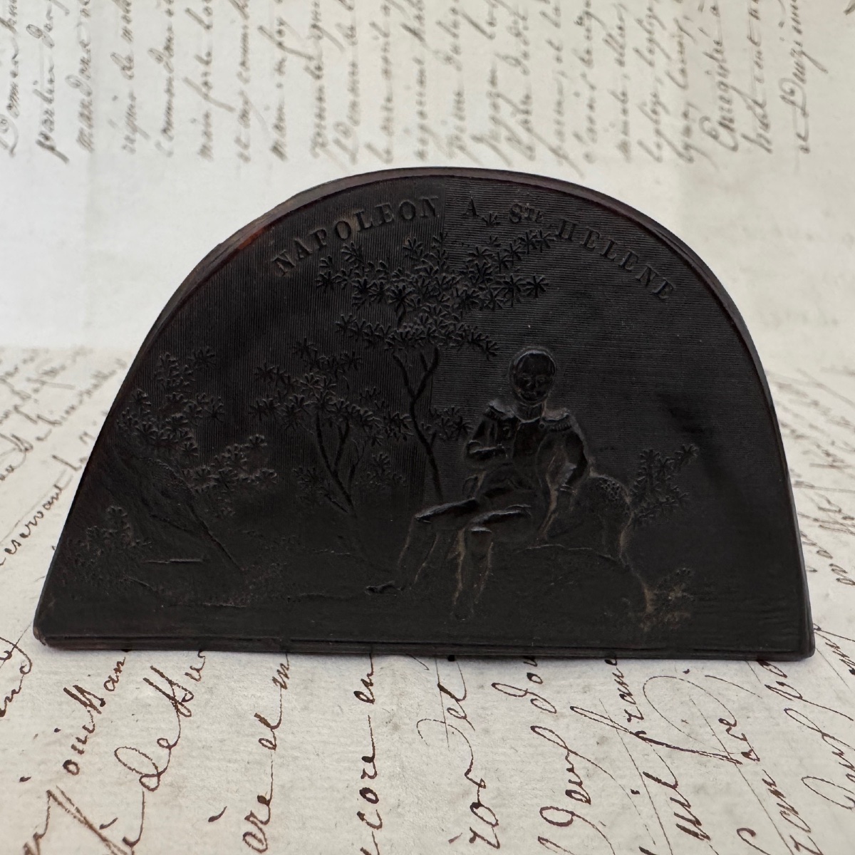 Napoleon Bonaparte Horn Snuffbox First Half 19th Century-photo-3