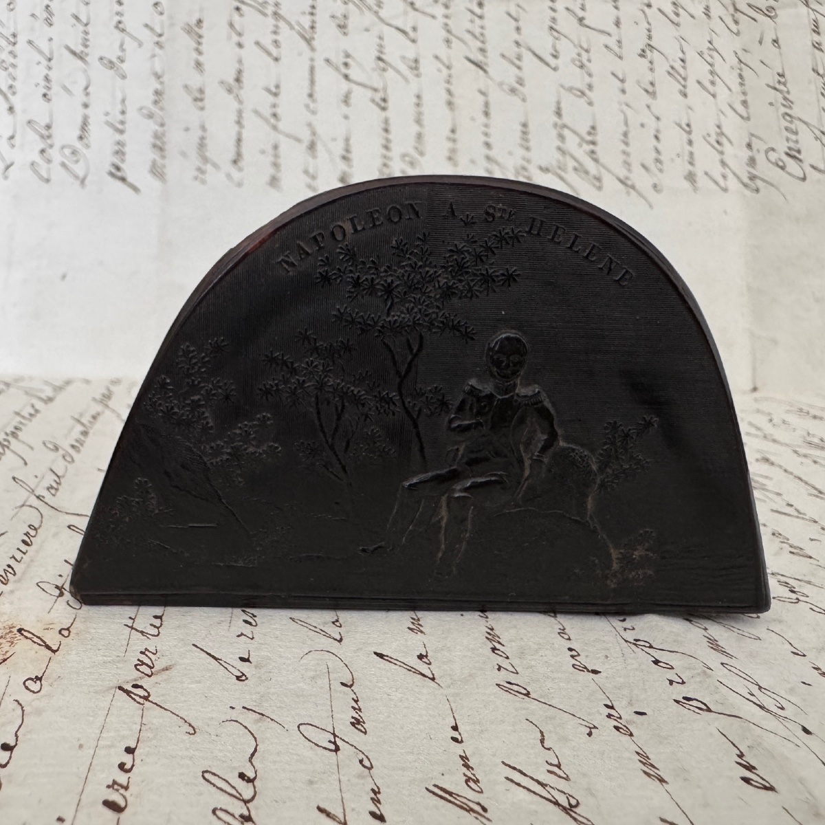 Napoleon Bonaparte Horn Snuffbox First Half 19th Century-photo-4