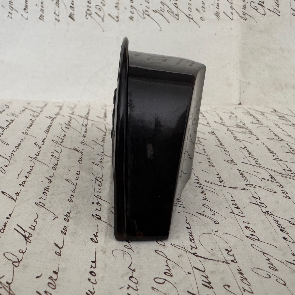 Napoleon Bonaparte Horn Snuffbox First Half 19th Century-photo-3