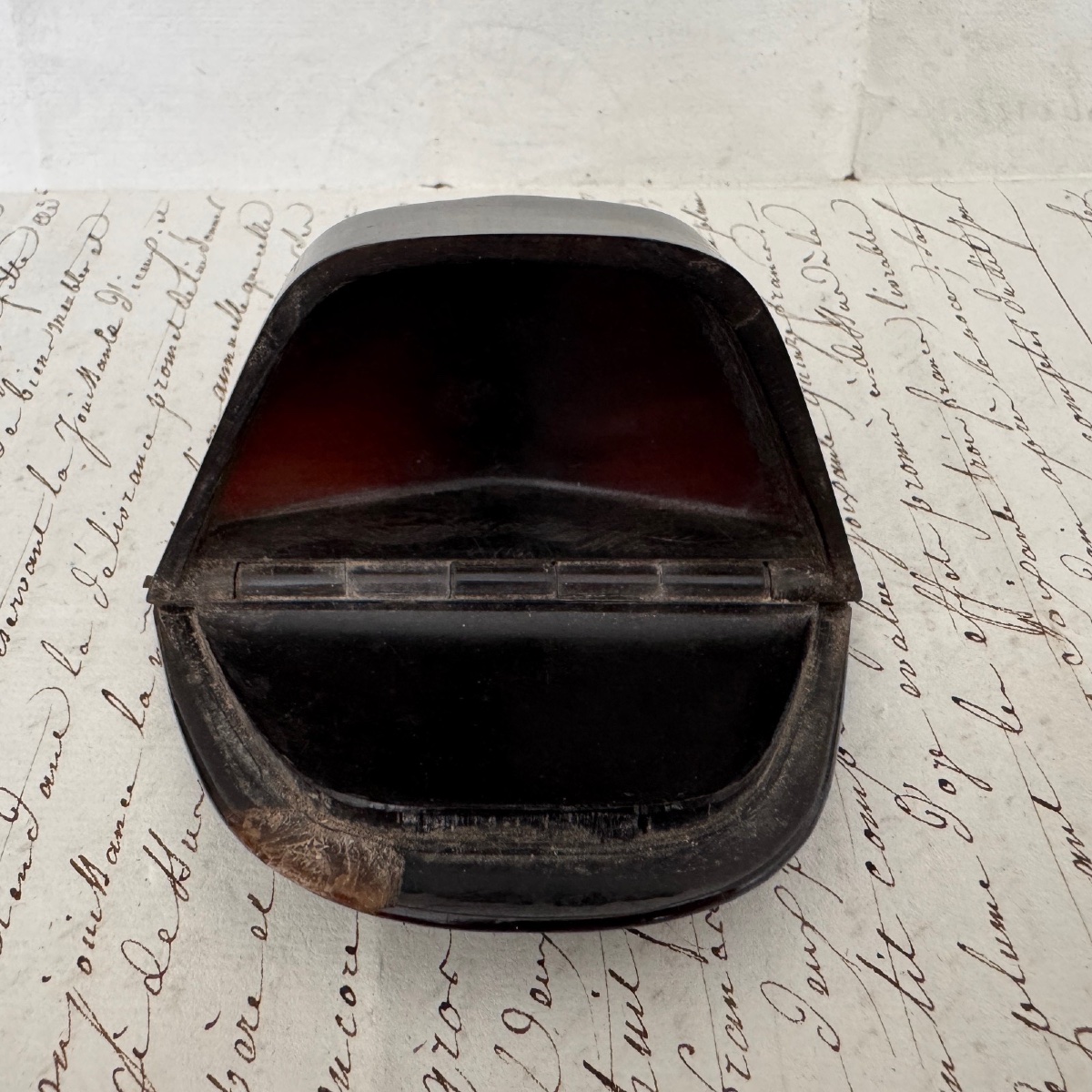 Napoleon Bonaparte Horn Snuffbox First Half 19th Century-photo-6
