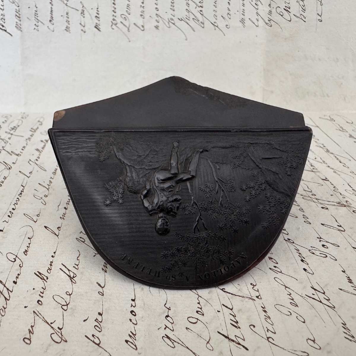 Napoleon Bonaparte Horn Snuffbox First Half 19th Century-photo-8