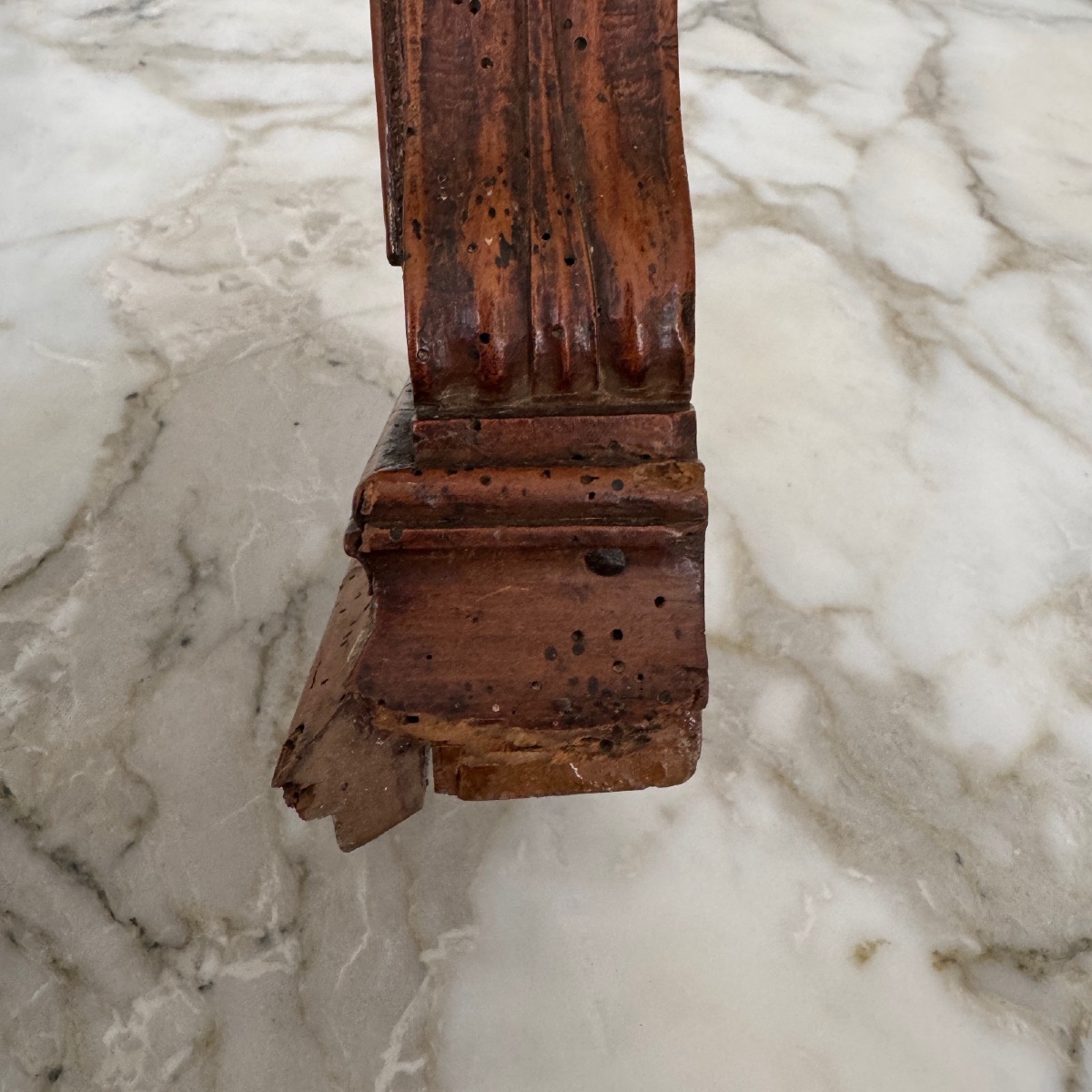 17th-century Walnut Madonna And Child In Her Hotel-photo-5