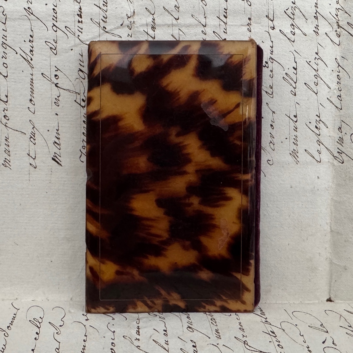 Napoleon III 19th-century Tortoiseshell Ball Book Decorated With Marquetry-photo-2