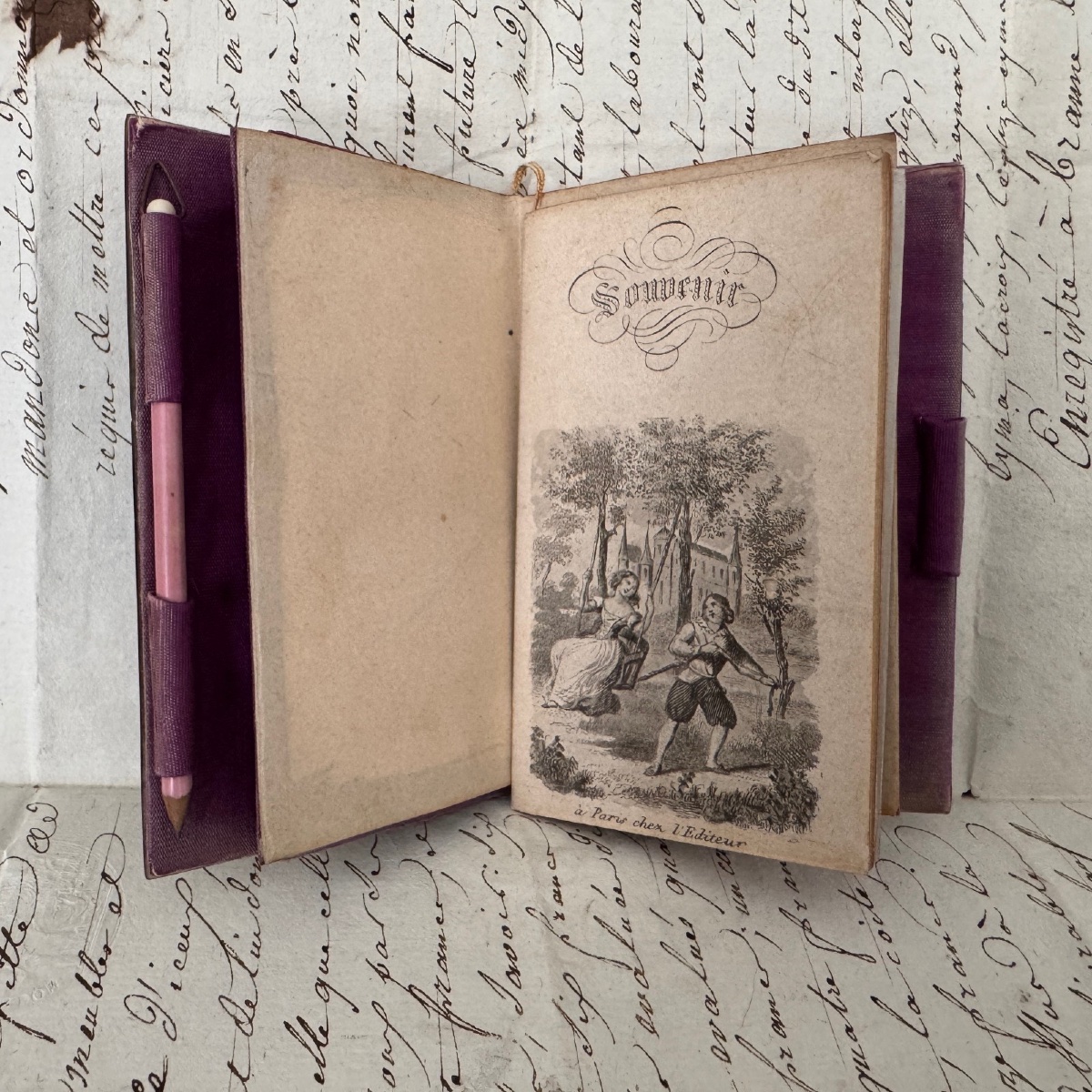 Napoleon III 19th-century Tortoiseshell Ball Book Decorated With Marquetry-photo-4