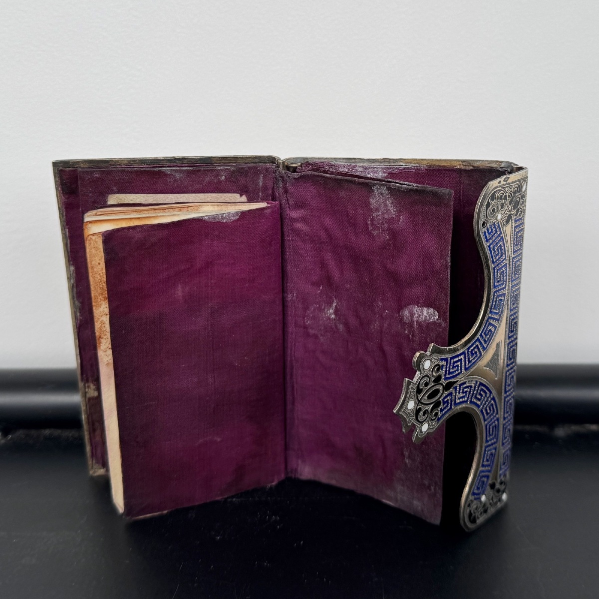 Cloisonné-embellished Silver Prom Book Late 19th Century Napoleon III-photo-4
