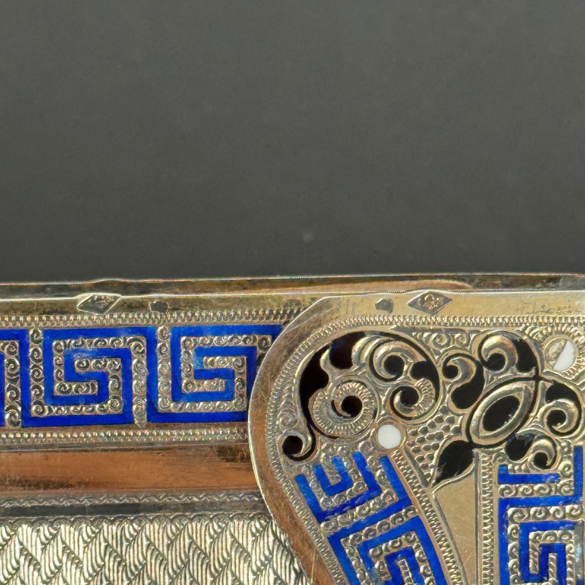 Cloisonné-embellished Silver Prom Book Late 19th Century Napoleon III-photo-7