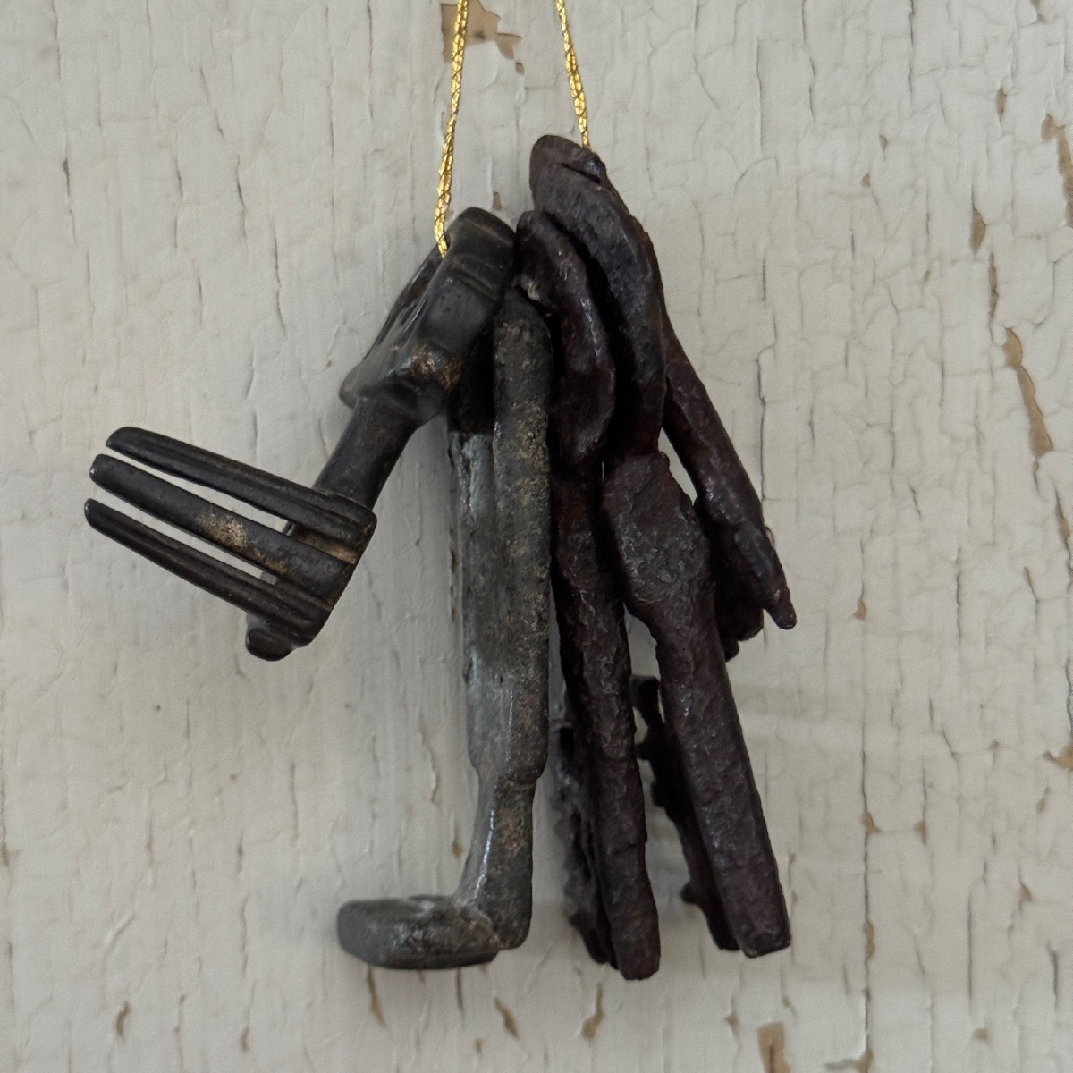 Set Of 5 Haute Epoque Wrought-iron Keys With Original Patina-photo-1