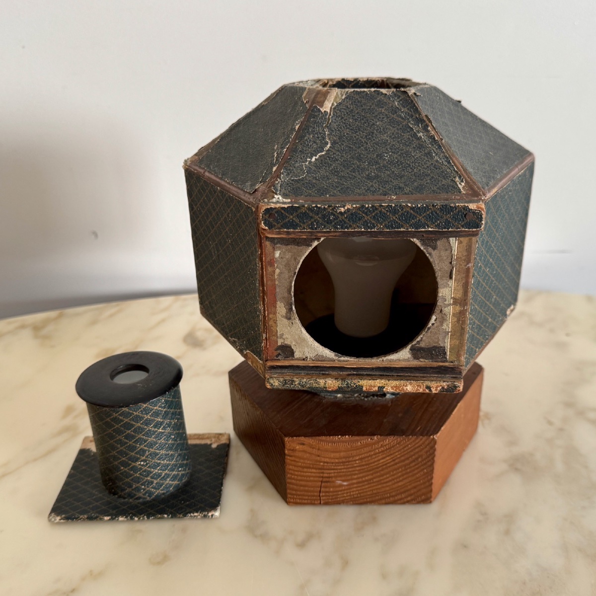 Lampascope hexagonale lanterne magique Alphose Giroux XIXe -photo-4