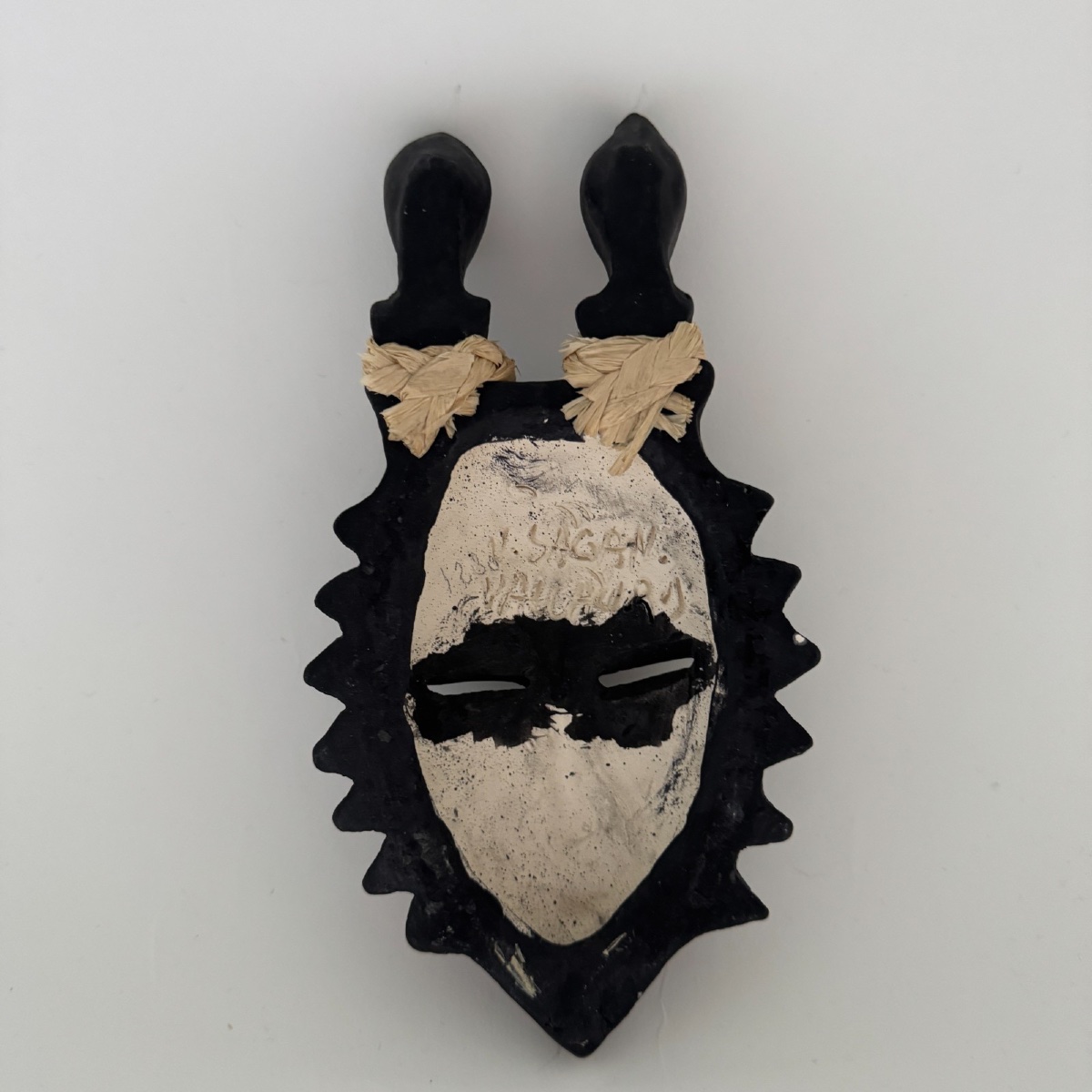 Africanist Mask By Jacques Sagan Vallauris Black Ceramic-photo-1