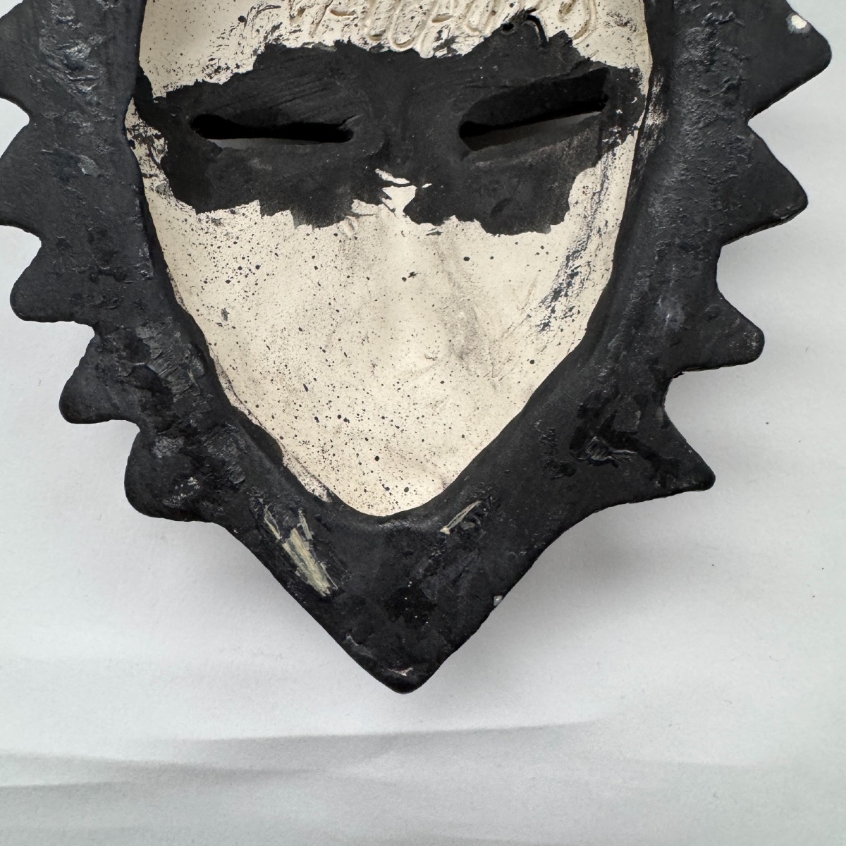 Africanist Mask By Jacques Sagan Vallauris Black Ceramic-photo-4