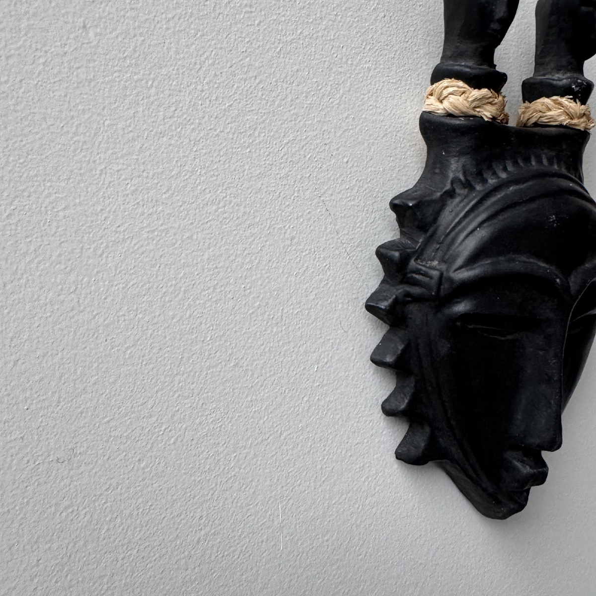 Africanist Mask By Jacques Sagan Vallauris Black Ceramic-photo-5