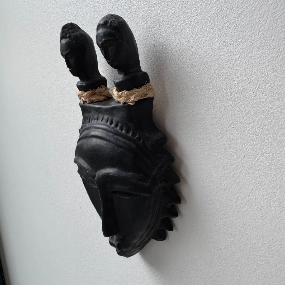 Africanist Mask By Jacques Sagan Vallauris Black Ceramic-photo-7