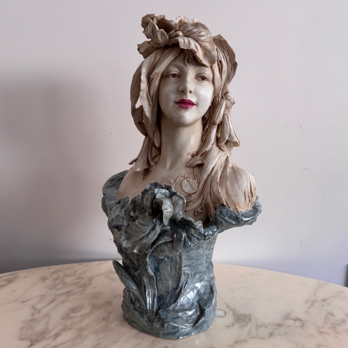 Art Nouveau 1900 Royal Dux Bohemia Ceramic Bust