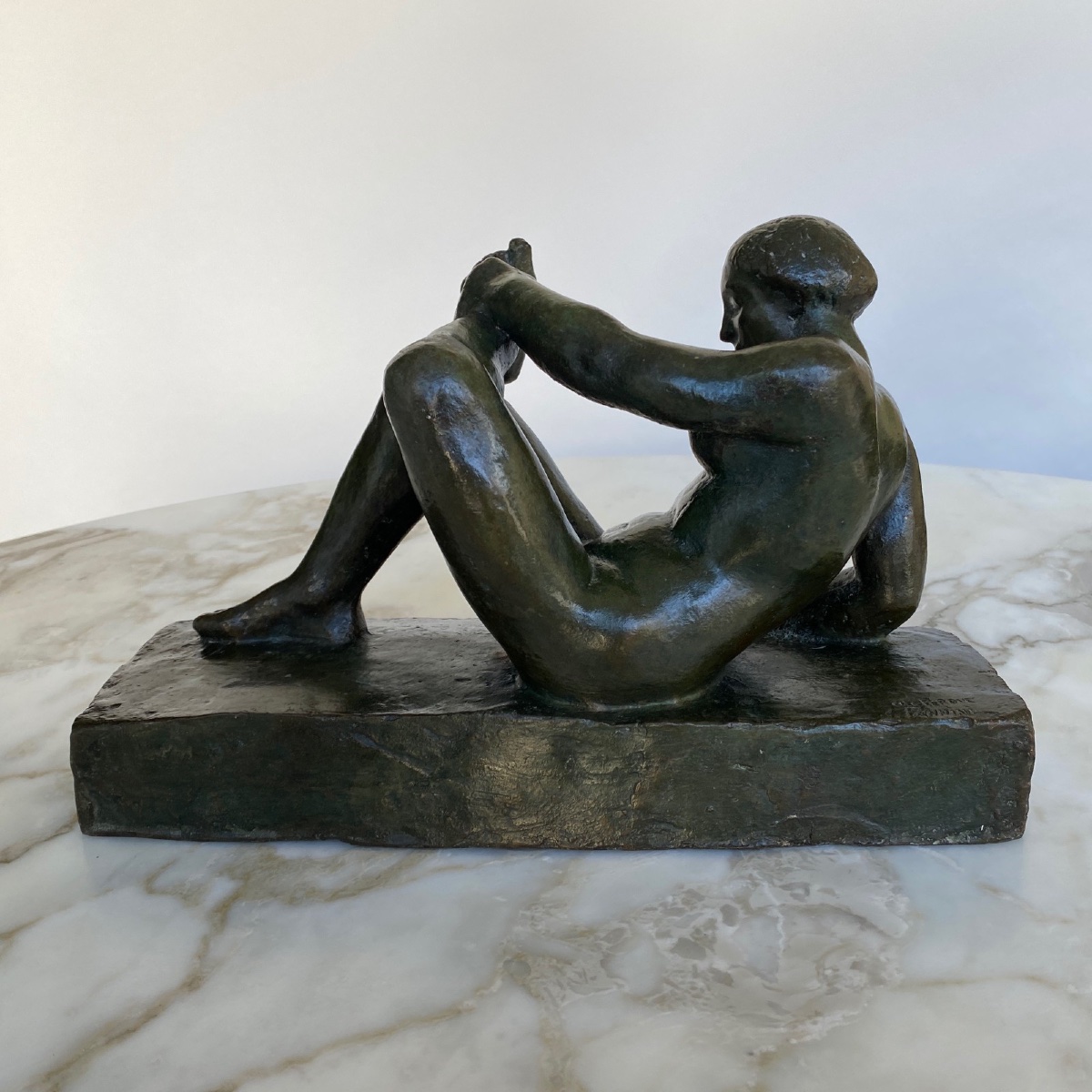Bronze Art Deco 1930 Nude Woman Marius Léon Cladel Cire Perdue J. Pannini-photo-2
