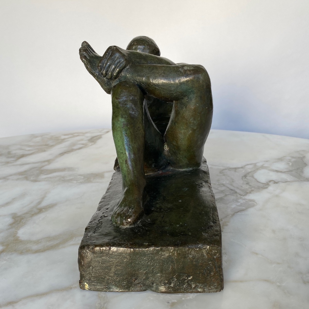 Bronze Art Deco 1930 Nude Woman Marius Léon Cladel Cire Perdue J. Pannini-photo-1