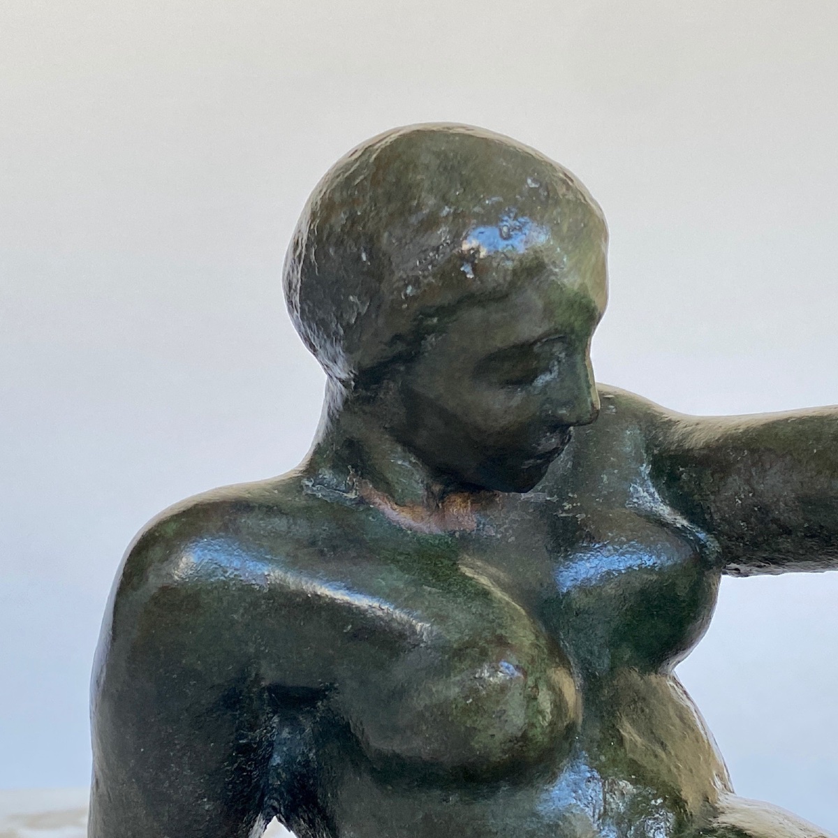 Bronze Art Deco 1930 Nude Woman Marius Léon Cladel Cire Perdue J. Pannini-photo-3