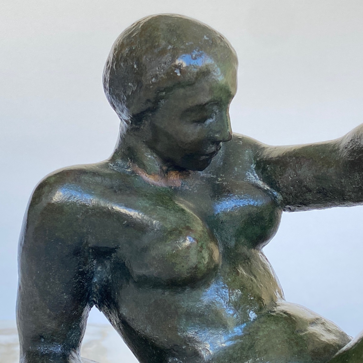Bronze Art Deco 1930 Nude Woman Marius Léon Cladel Cire Perdue J. Pannini-photo-4