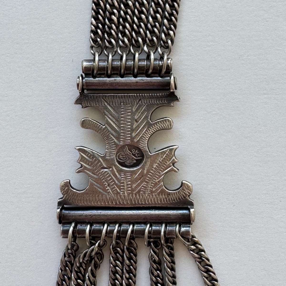 Ottoman Silver Pendant With Enamelled Pendants-photo-3