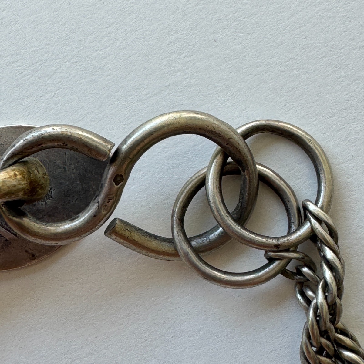 Antique Silver Chatelaine Hook With Openwork And Engraved Decoration-photo-6