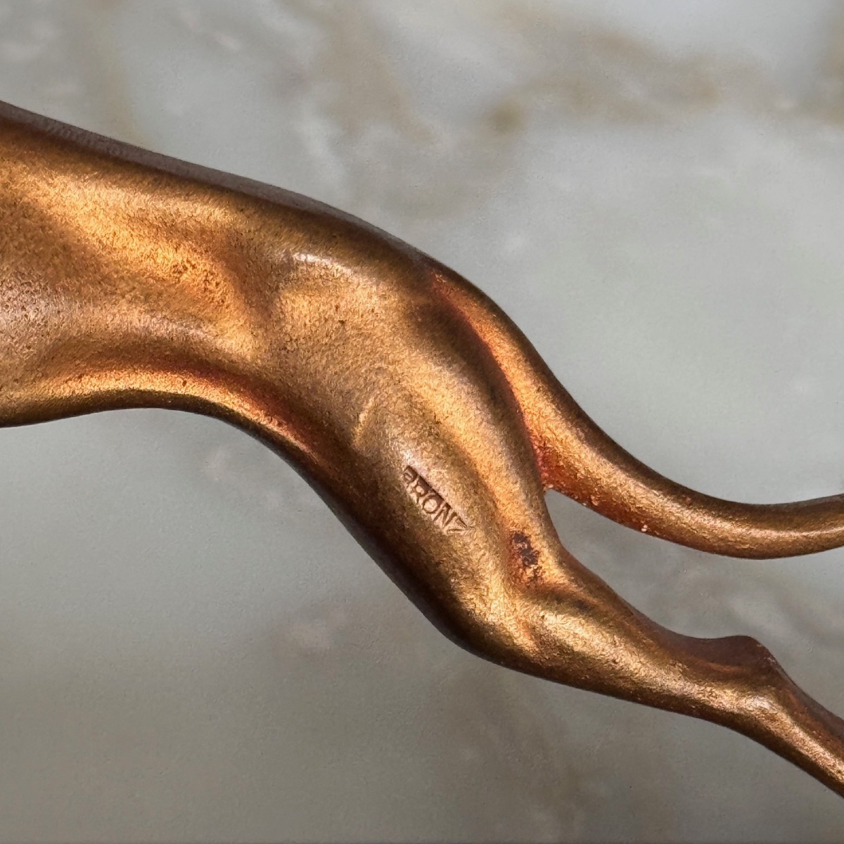 Pair Of Art Deco 1930 Bronze Bookends With Greyhound Design-photo-7