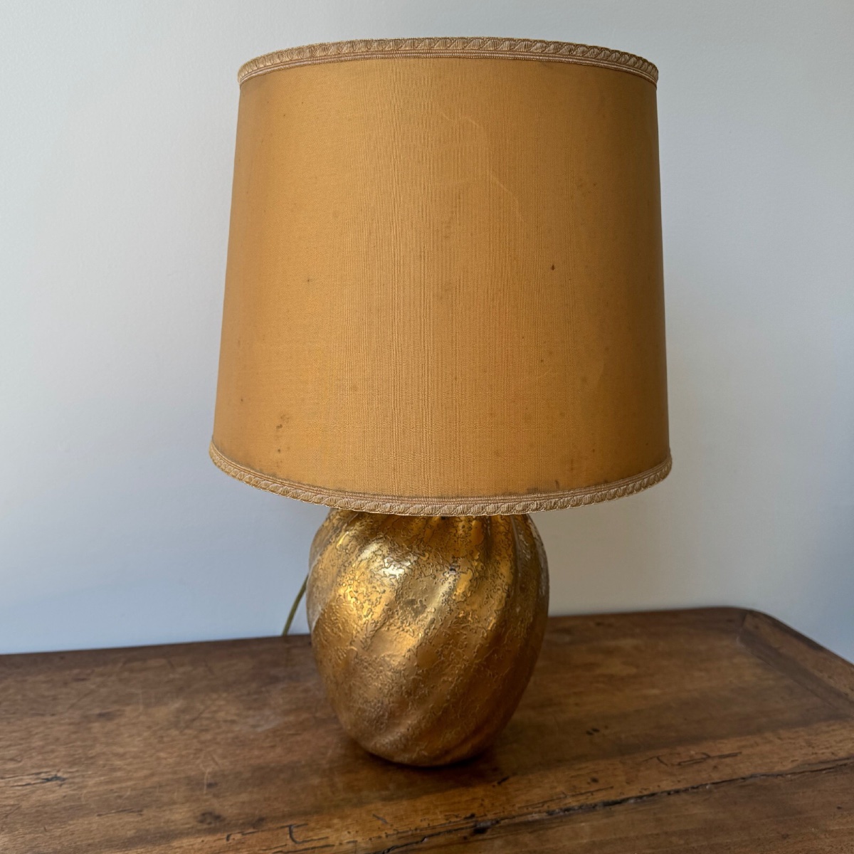 Murano Lamp Venice 1960 Gold Inclusion Arrow Signature-photo-3