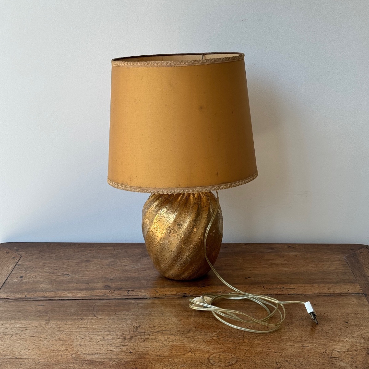 Murano Lamp Venice 1960 Gold Inclusion Arrow Signature-photo-2
