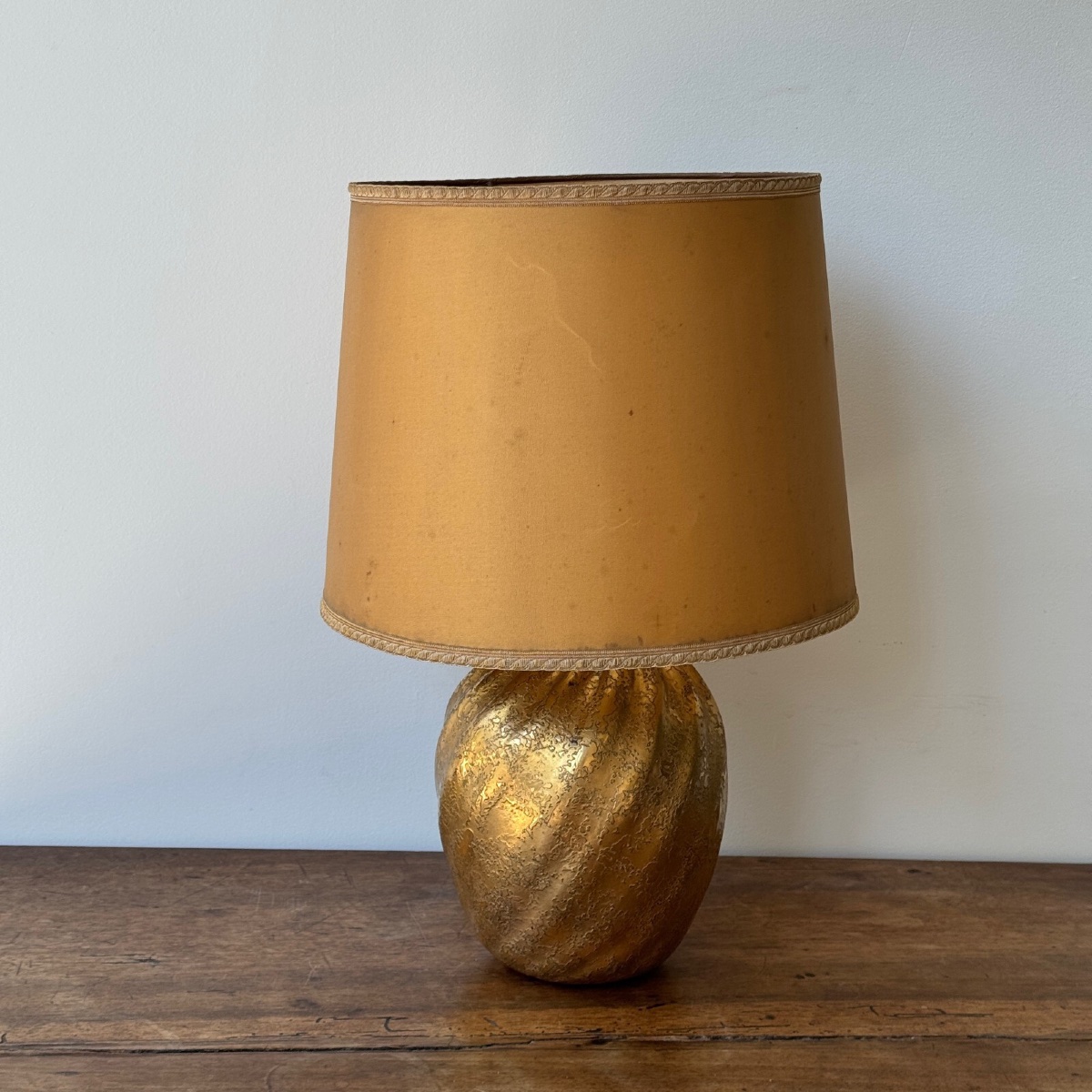 Murano Lamp Venice 1960 Gold Inclusion Arrow Signature