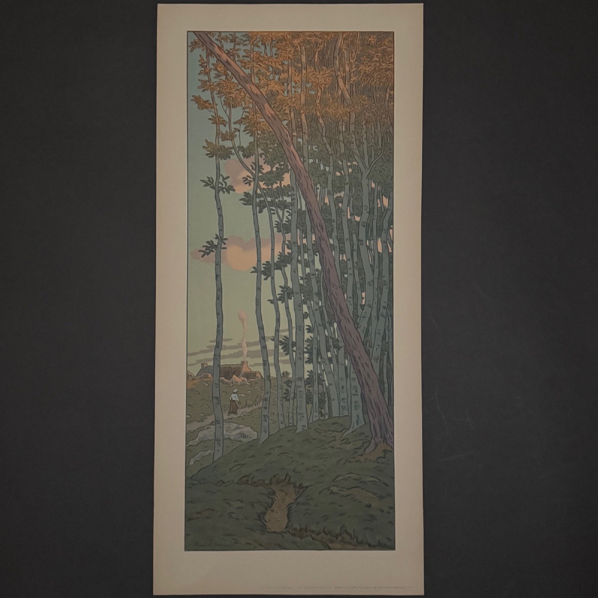 Lithographie par Henri Rivière La Féérie des Heures - Les Derniers Rayons-photo-2