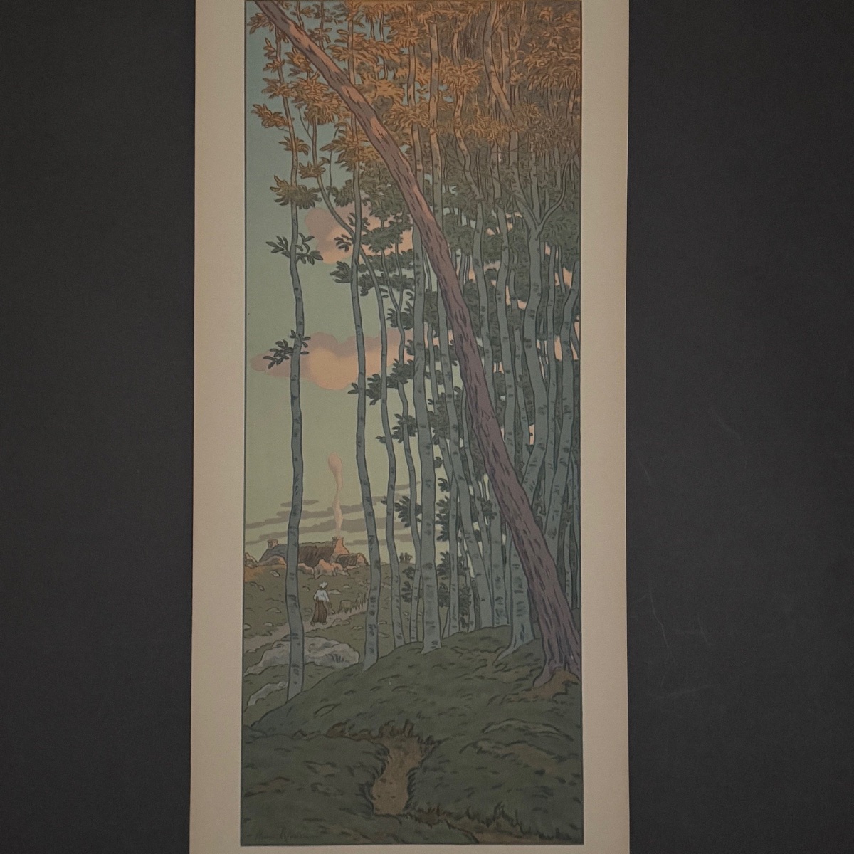 Lithographie par Henri Rivière La Féérie des Heures - Les Derniers Rayons-photo-3