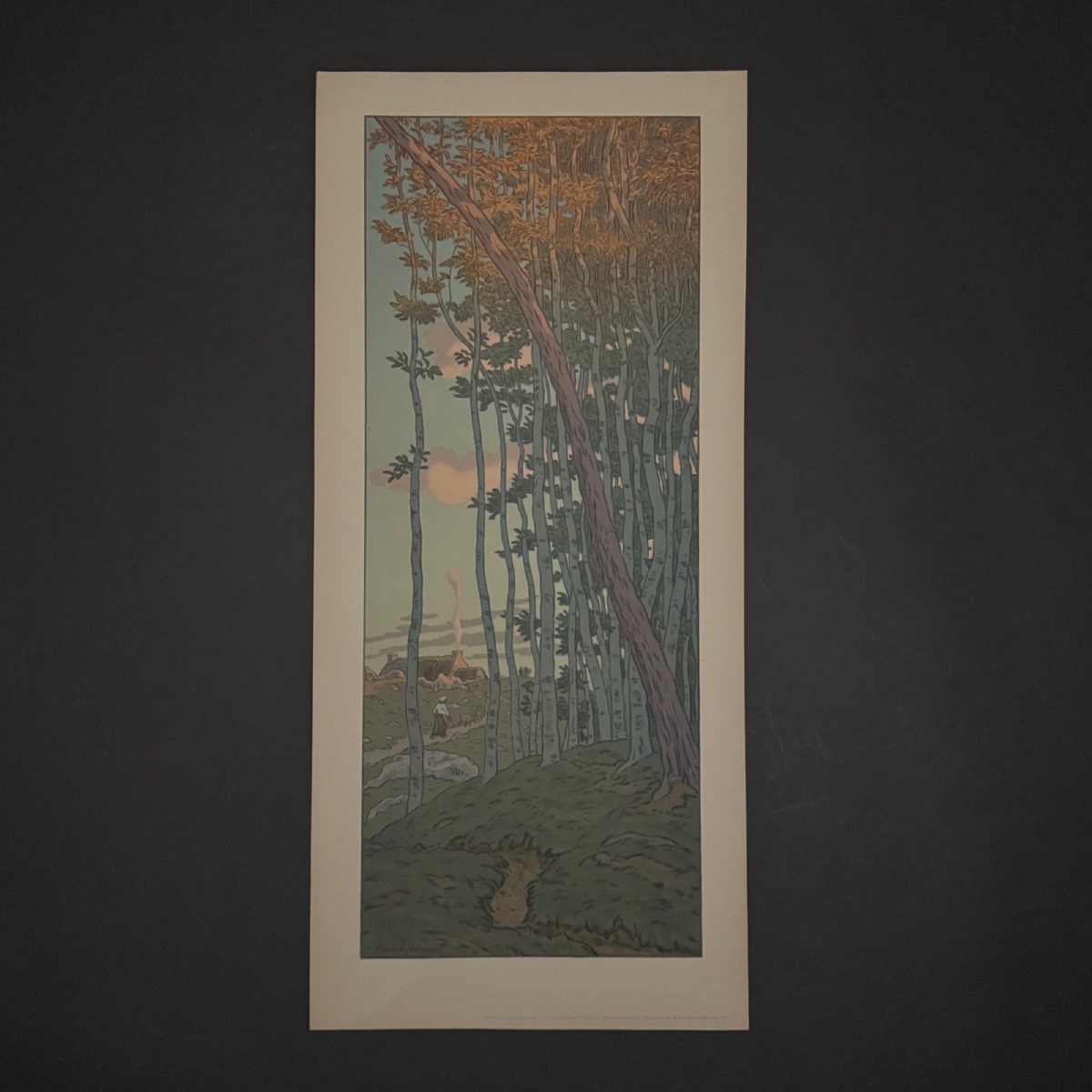 Lithographie par Henri Rivière La Féérie des Heures - Les Derniers Rayons