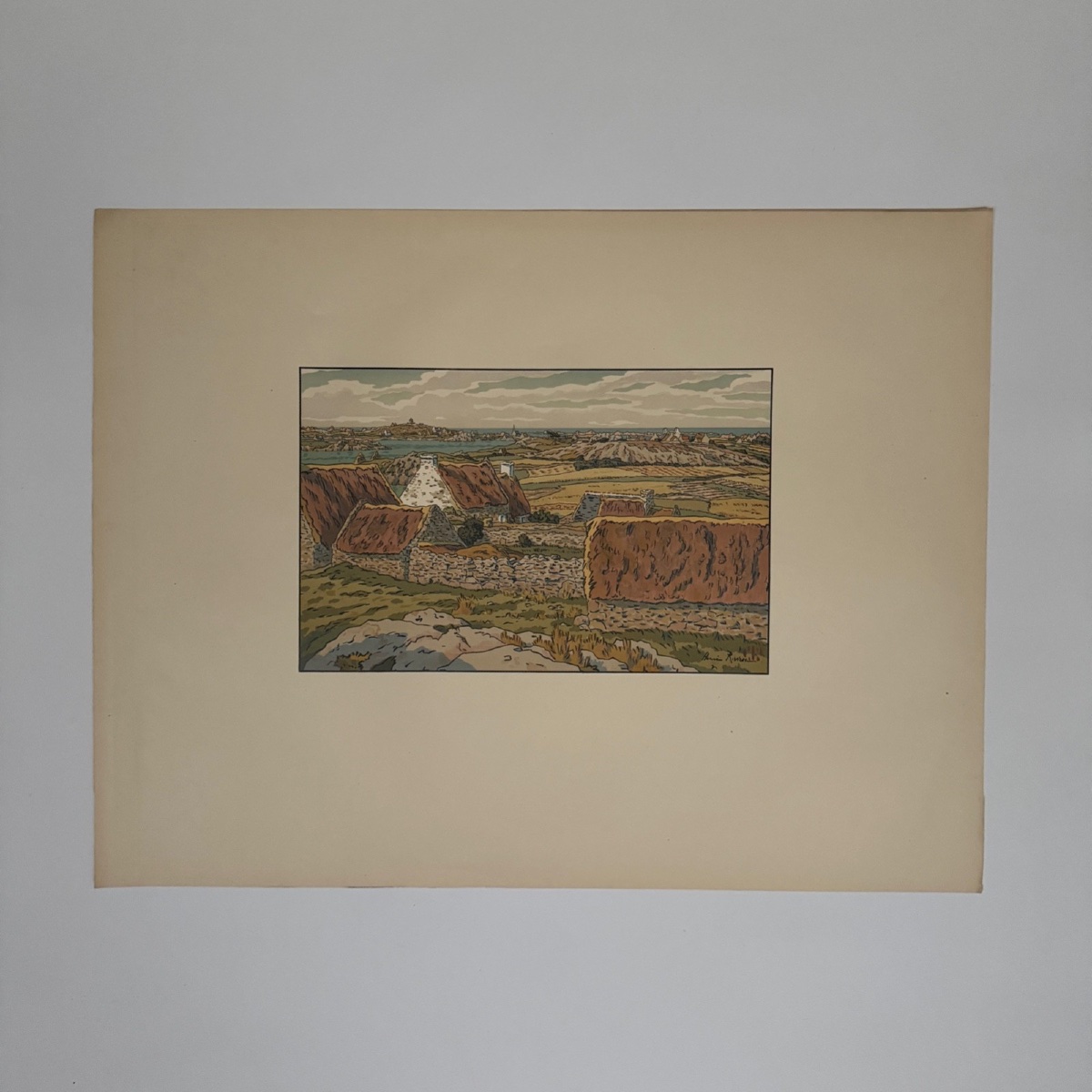 Lithographie par Henri Rivière Le Beau Pays de Bretagne - L’Île Bréhat -photo-2