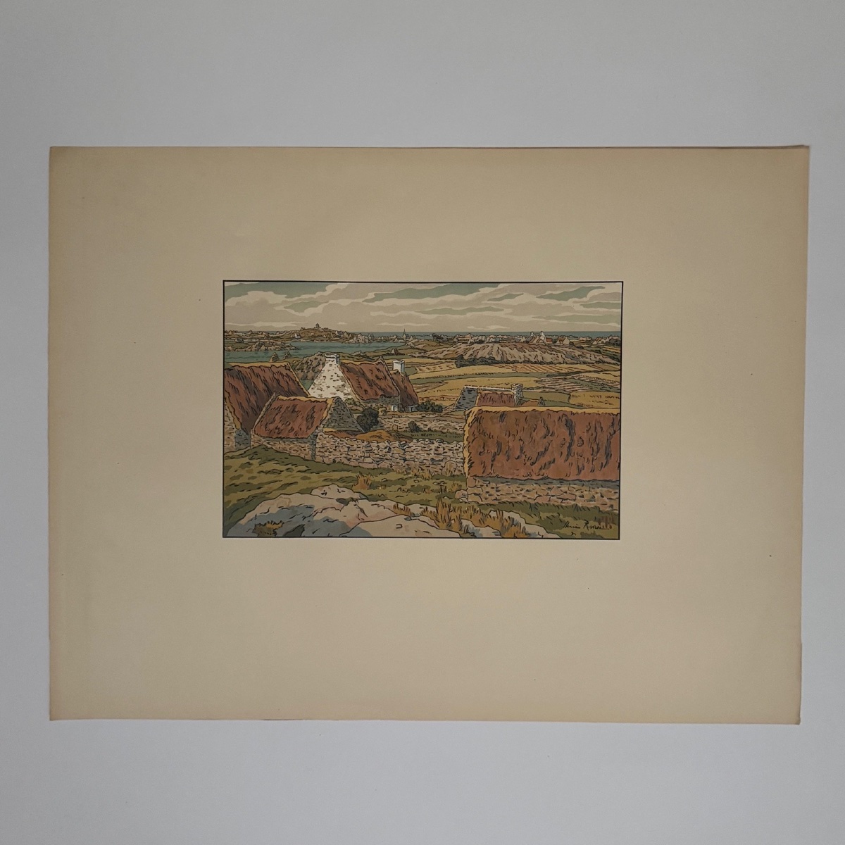 Lithographie par Henri Rivière Le Beau Pays de Bretagne - L’Île Bréhat -photo-3