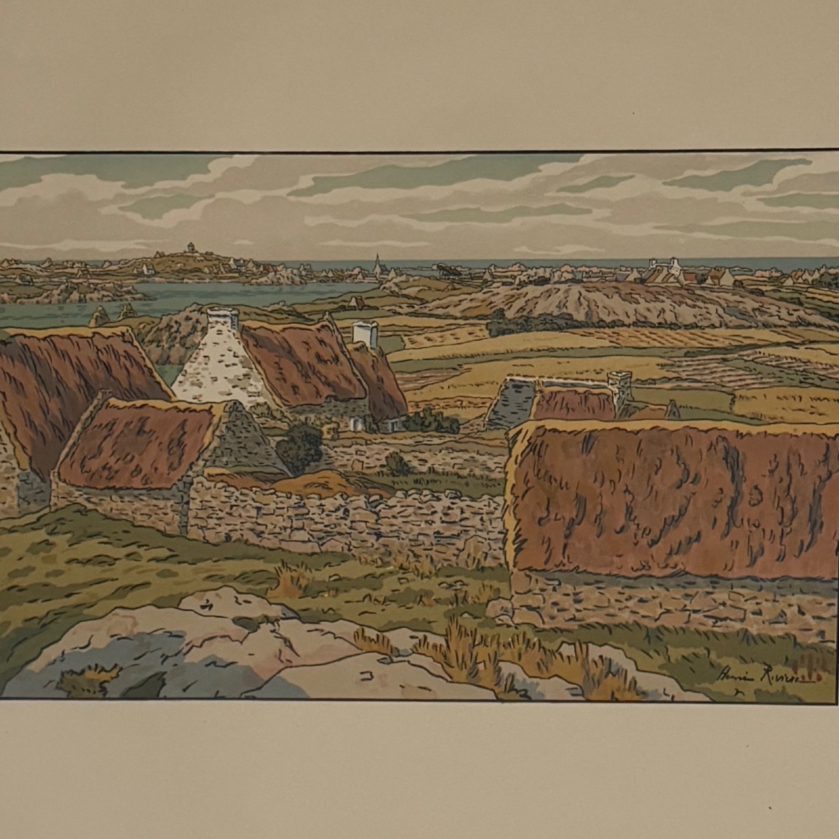 Lithographie par Henri Rivière Le Beau Pays de Bretagne - L’Île Bréhat 