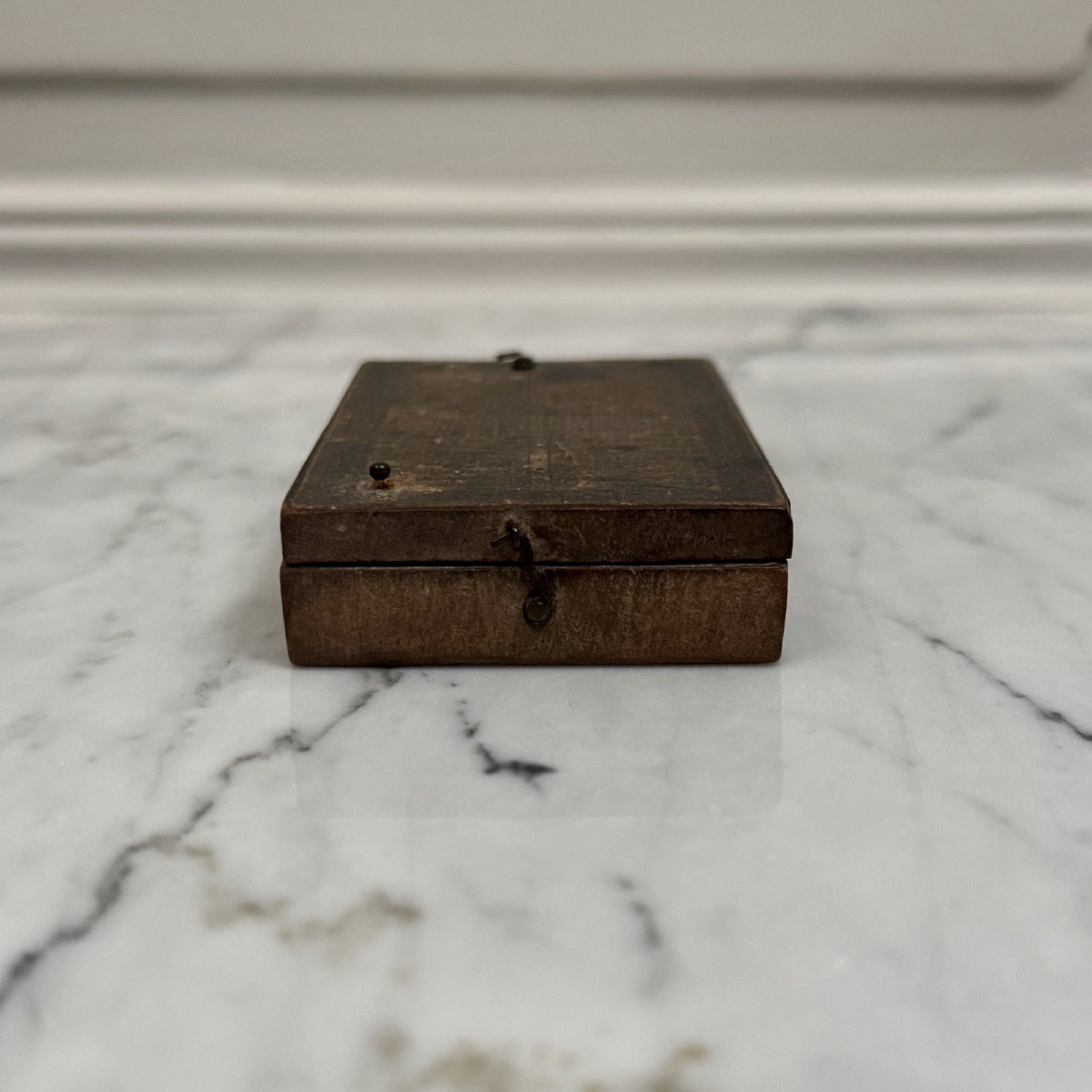 Cadran solaire de poche portatif en bois XVIIIe -photo-2