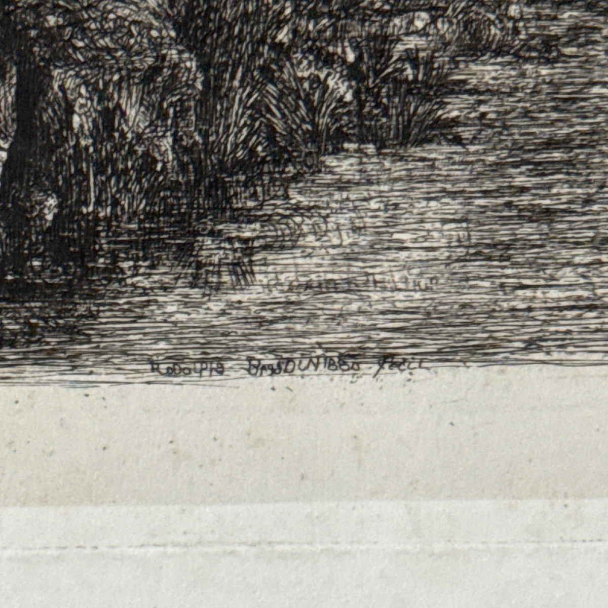 Antique Etching By Rodolphe Bresdin, -photo-5