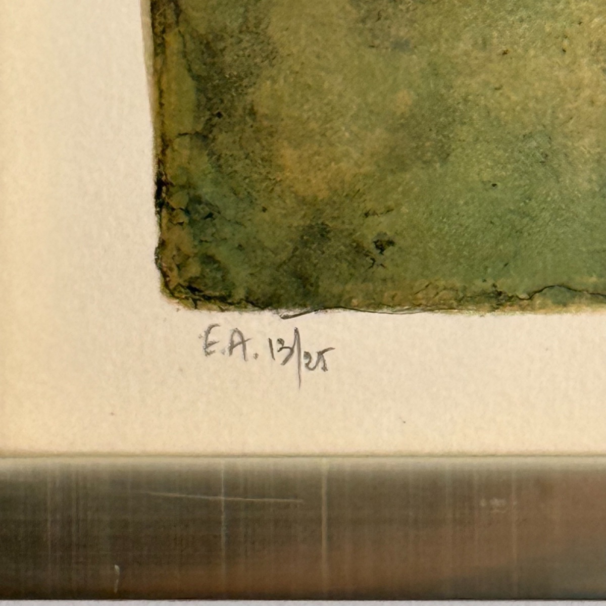 Lithographie encadrée signée Bernard Gantner EA 13/25 paysage d'étang-photo-2