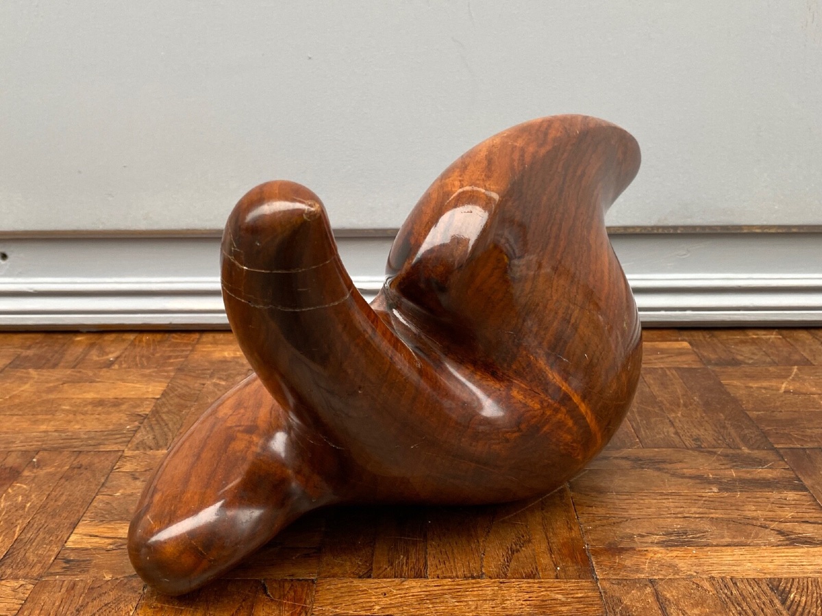 Modernist Free-form Wood Sculpture, 1960 -photo-4
