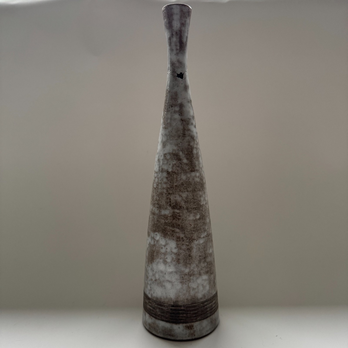 Vase bouteille par Alexandre Kostanda Vallauris céramique signée -photo-2