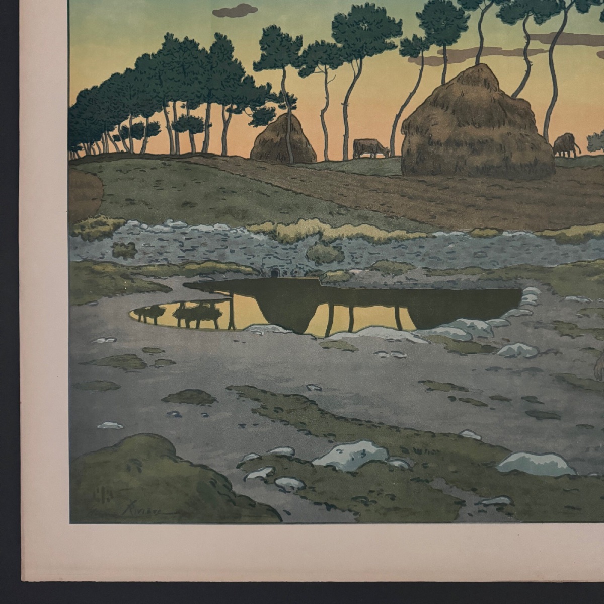 Lithograph By Henri Rivière, *aspects Of Nature*—*twilight* -photo-2