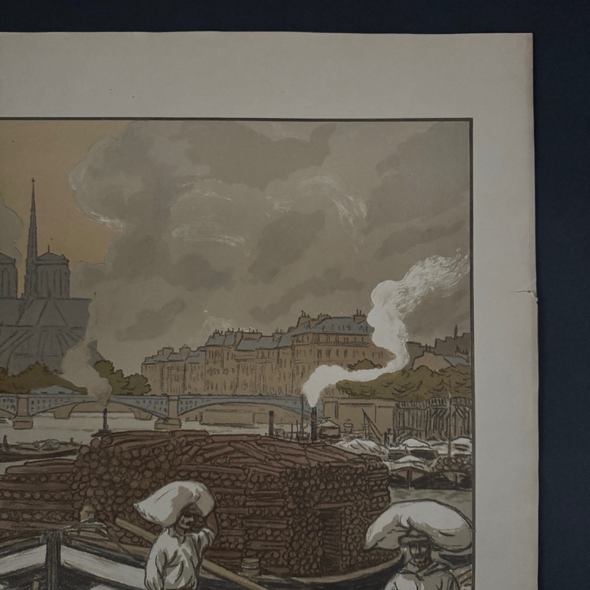 Lithographie par Henri Rivière Paysages Parisiens - Quai d'Austerlitz -photo-3