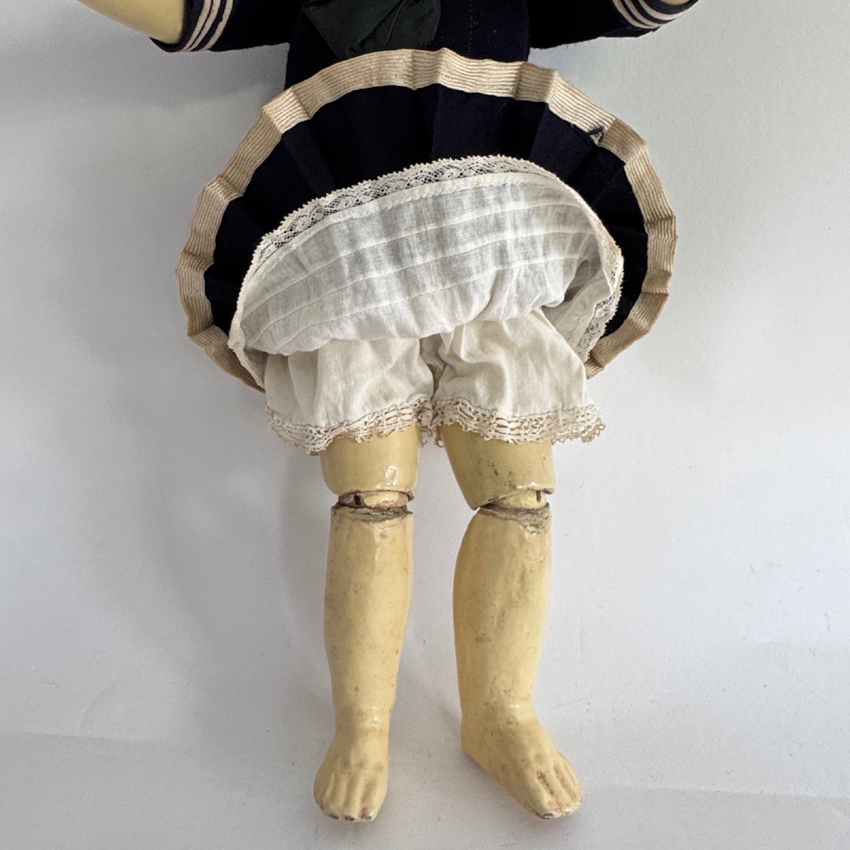 Poupée tête en porcelaine DEP tenue de marin -photo-6