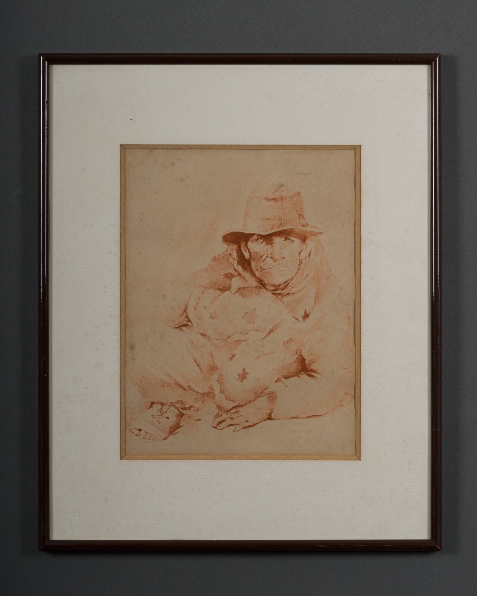 Engraving By Maria Kelly, 20th Century: Man With A Hat