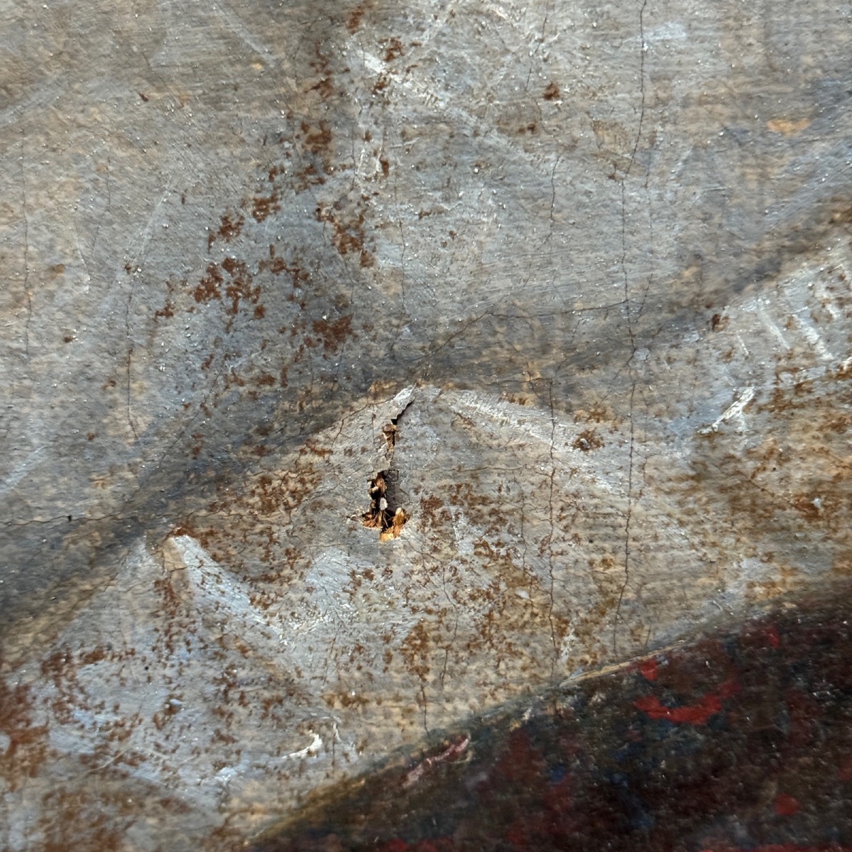Huile sur toile portrait de femme Empire début XIXe cadre à palmettes -photo-2