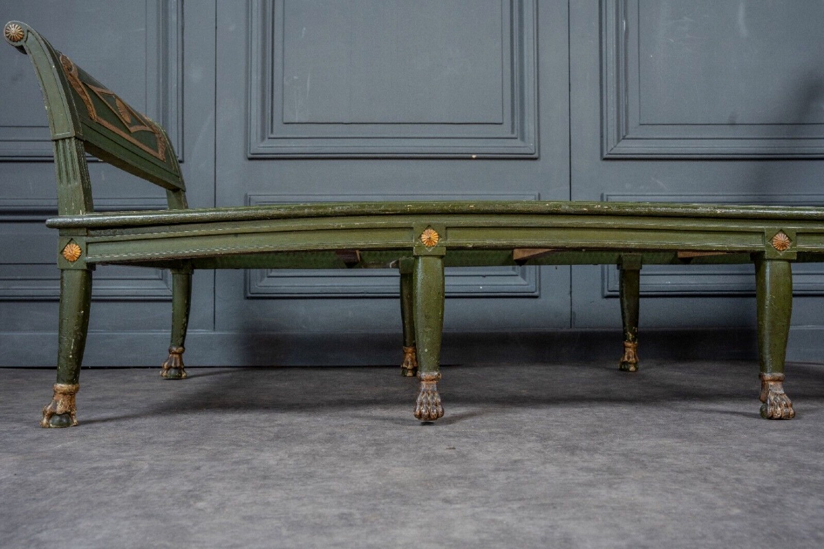 Chaise longue Récamier banquette lit de repos sphinx pieds griffes -photo-3