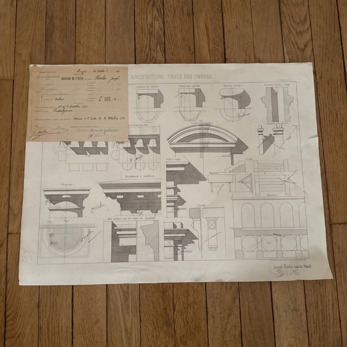 Architectural Drawing, école Centrale Des Arts Et Manufacture, J. Roche -photo-3