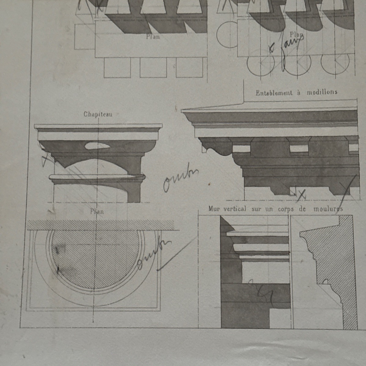 Architectural Drawing, école Centrale Des Arts Et Manufacture, J. Roche 
